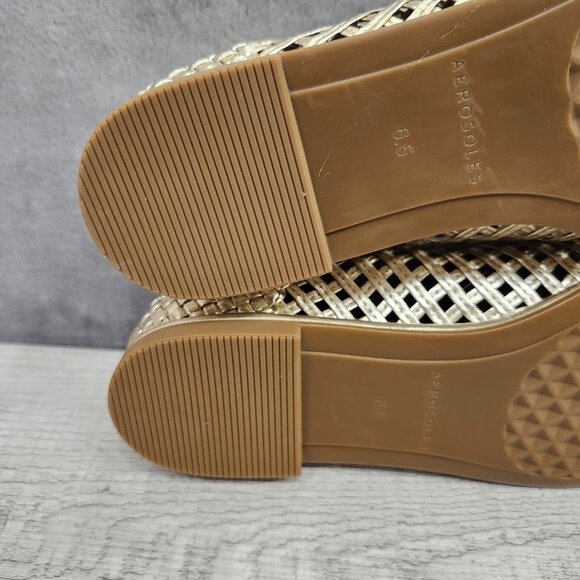 AEROSOLES Nagle Women 6.5 Metallic Woven Loafers Flat NIB - Picture 10 of 16